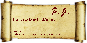 Peresztegi János névjegykártya