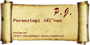 Peresztegi János névjegykártya
