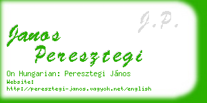 janos peresztegi business card